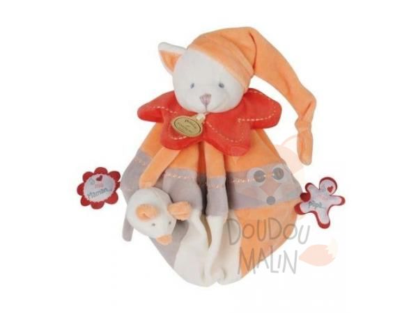  collector anniversaire chat et souris plat rond orange rouge gris blanc 